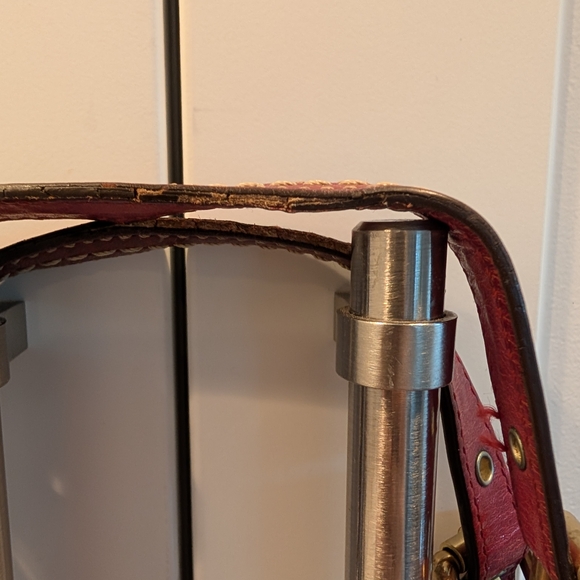 VINTAGE Coach Brown and Red Shoulder Bag with Signature Monogram - Picture 2 of 12